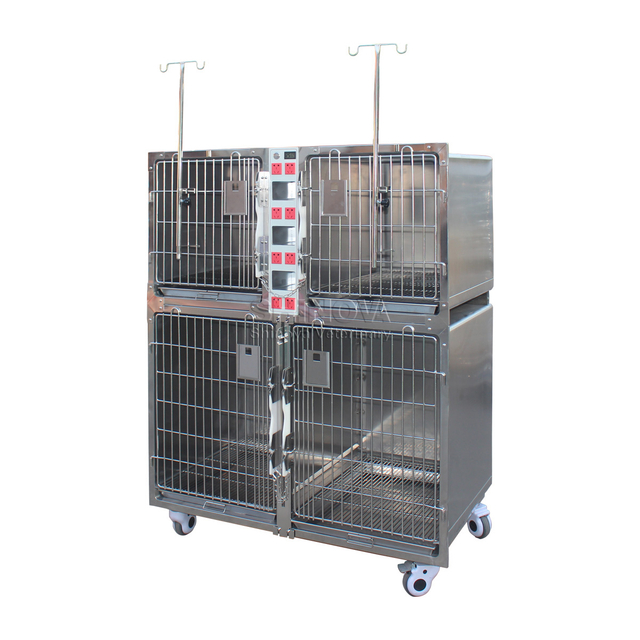 Modular Stainless Steel Dog Cage (with power sockets)