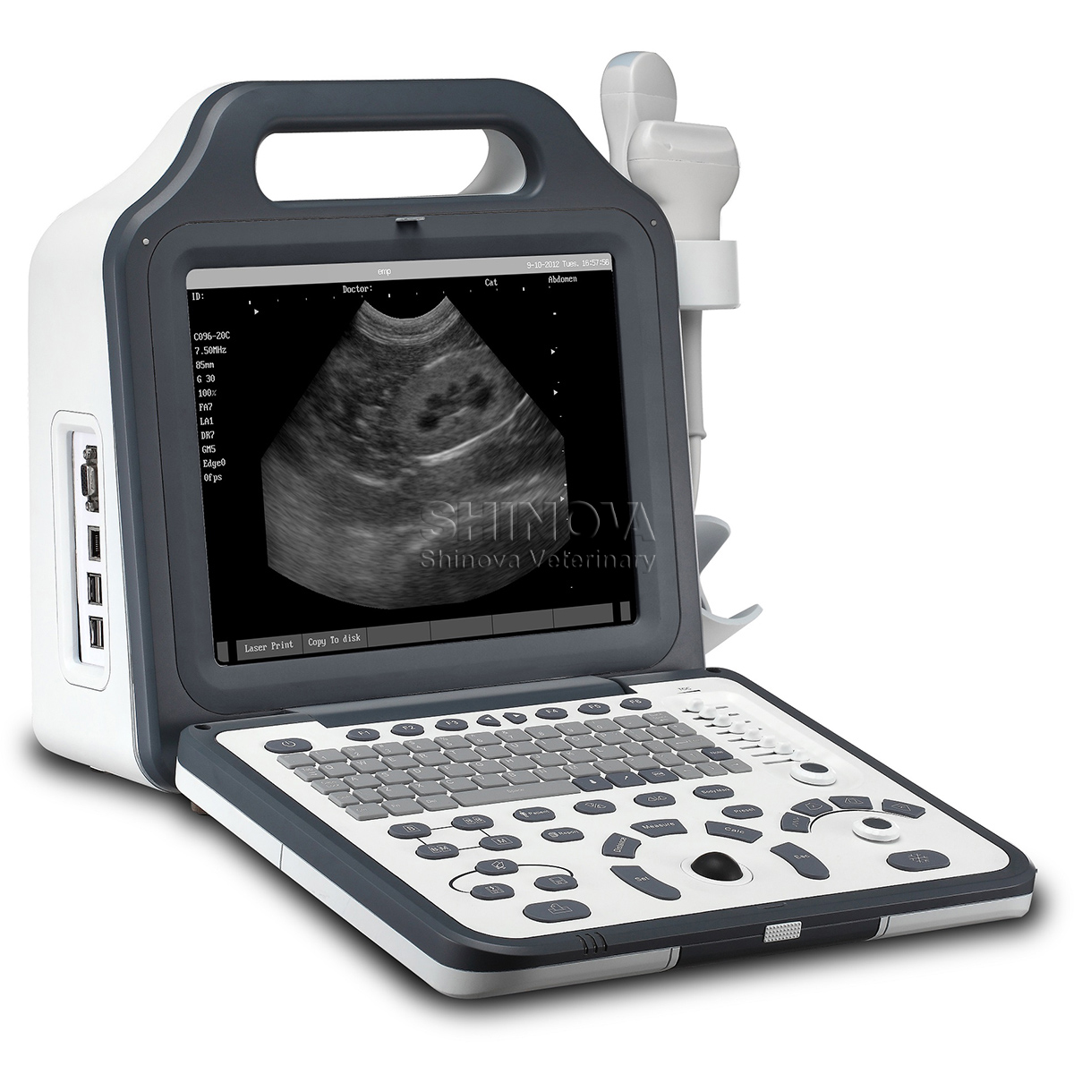 12.1" Portable Veterinary Ultrasound with PW and PDI