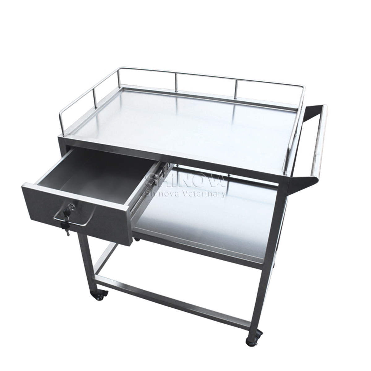 Stainless Steel Medical Trolley With Drawers