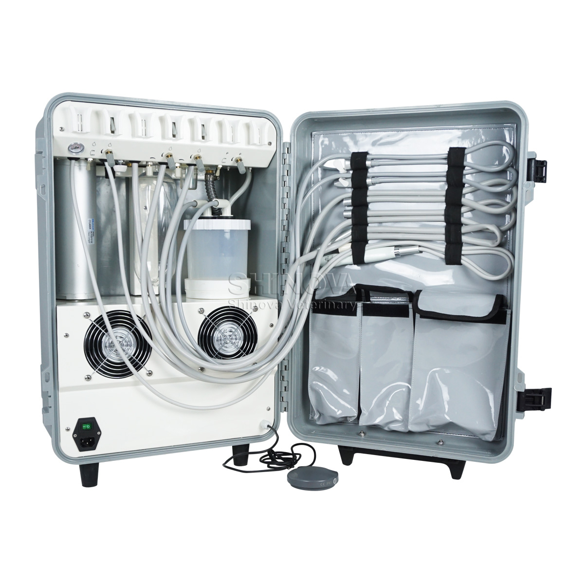 Portable Dental Unit with Drain Bottle for Strong Suction