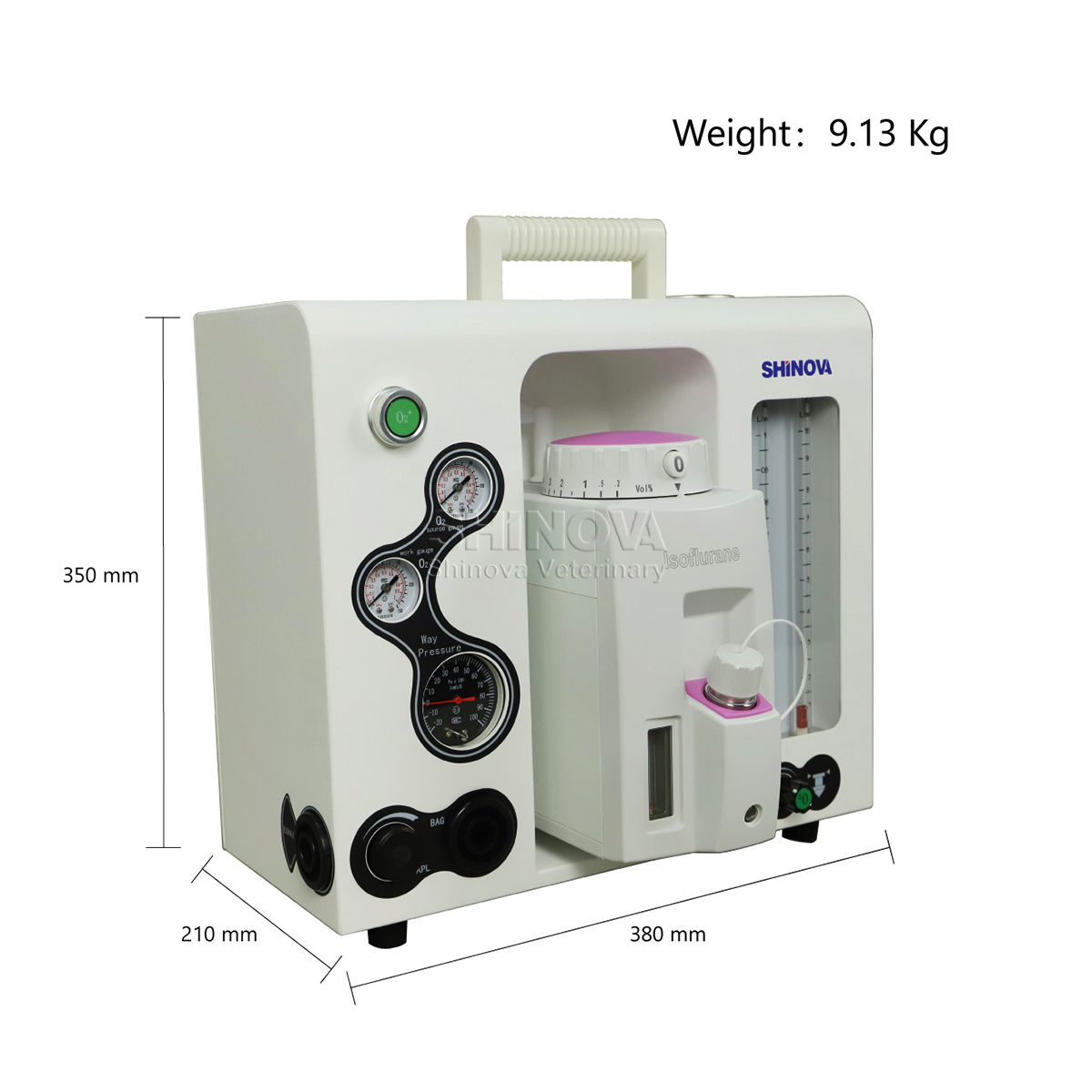 Veterinary Anesthesia Machine with compact light-weight and portable