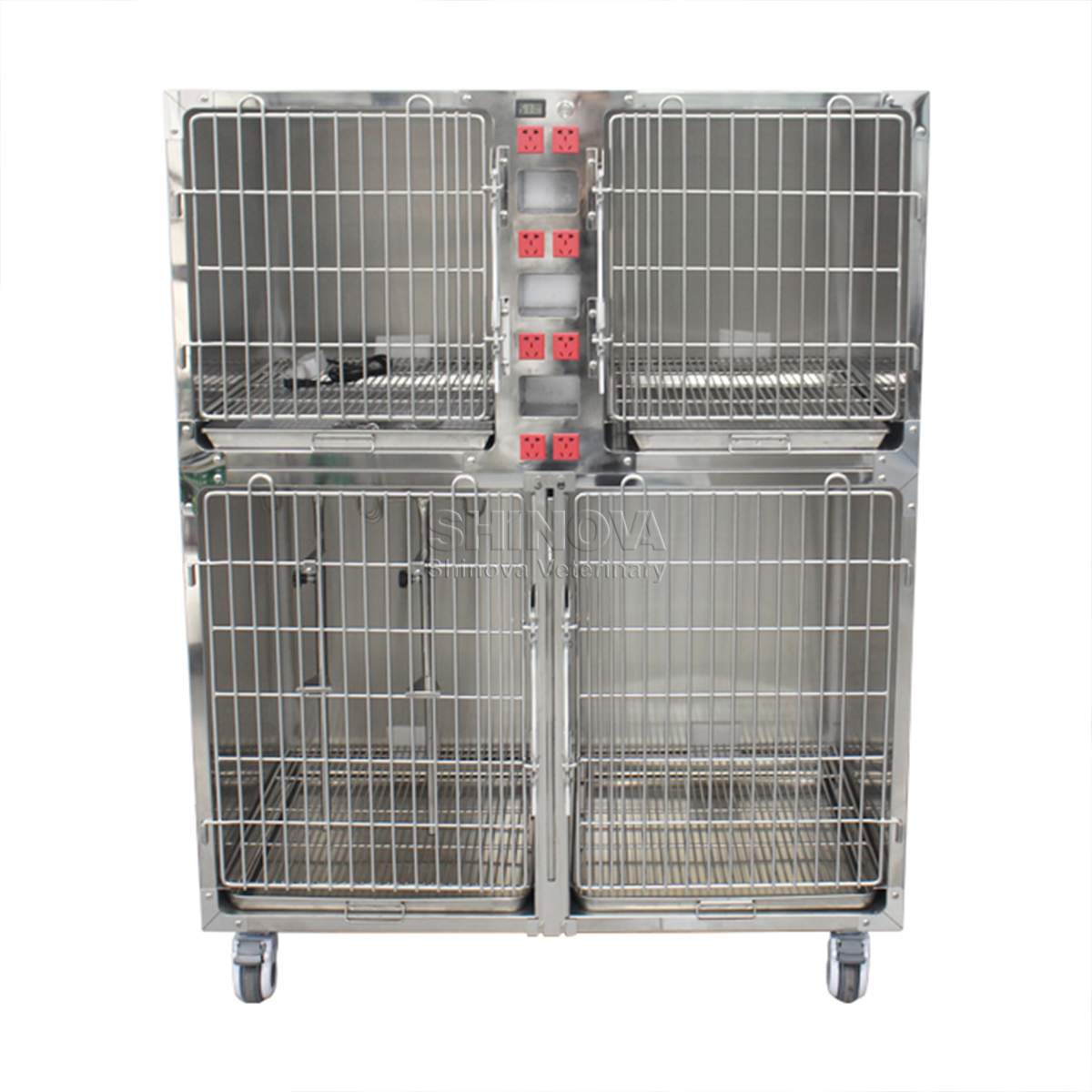 Modular Stainless Steel Dog Cage (with power sockets)