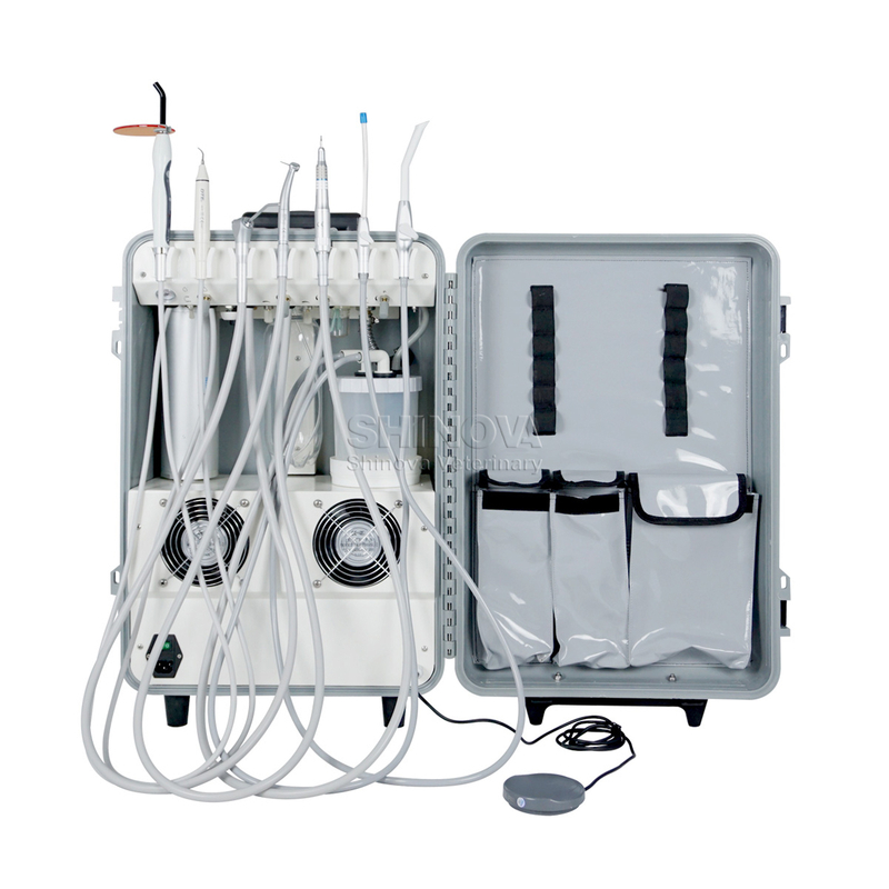 Portable Dental Unit with Drain Bottle for Strong Suction