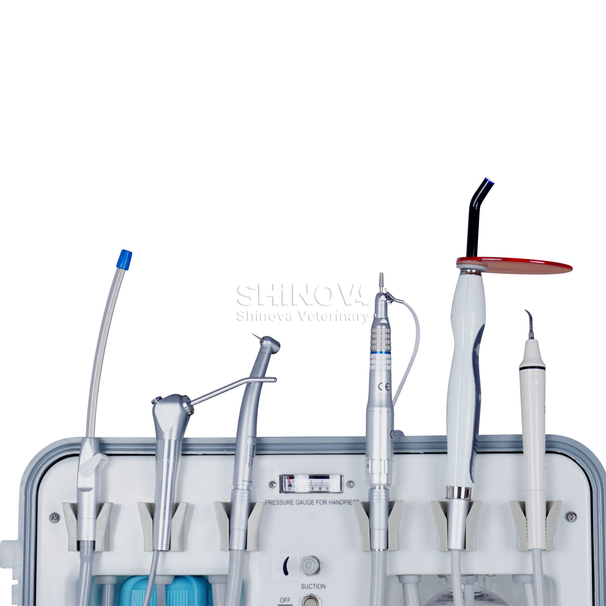 Portable Dental Unit Including Low And High Speed Handpieces